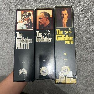 Vintage 1992 VHS The Godfather Trilogy Collection VHS Lot All 6 Tapes.